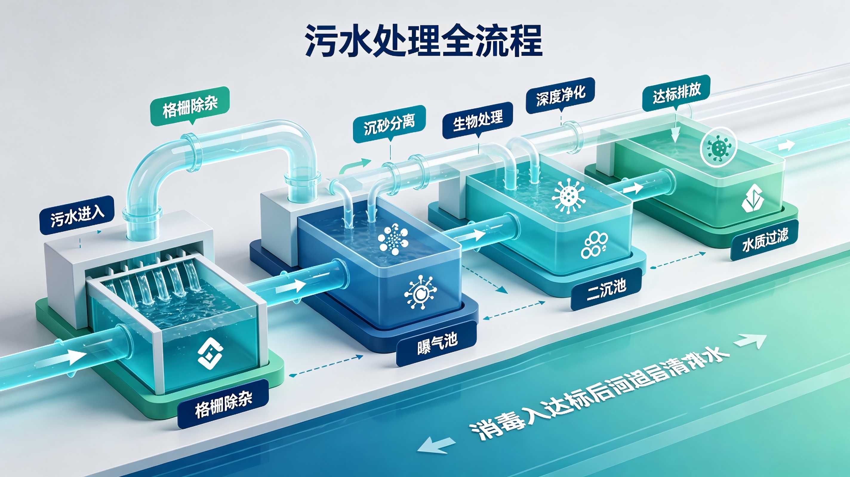从污水到清水，揭秘污水处理全流程核心技术