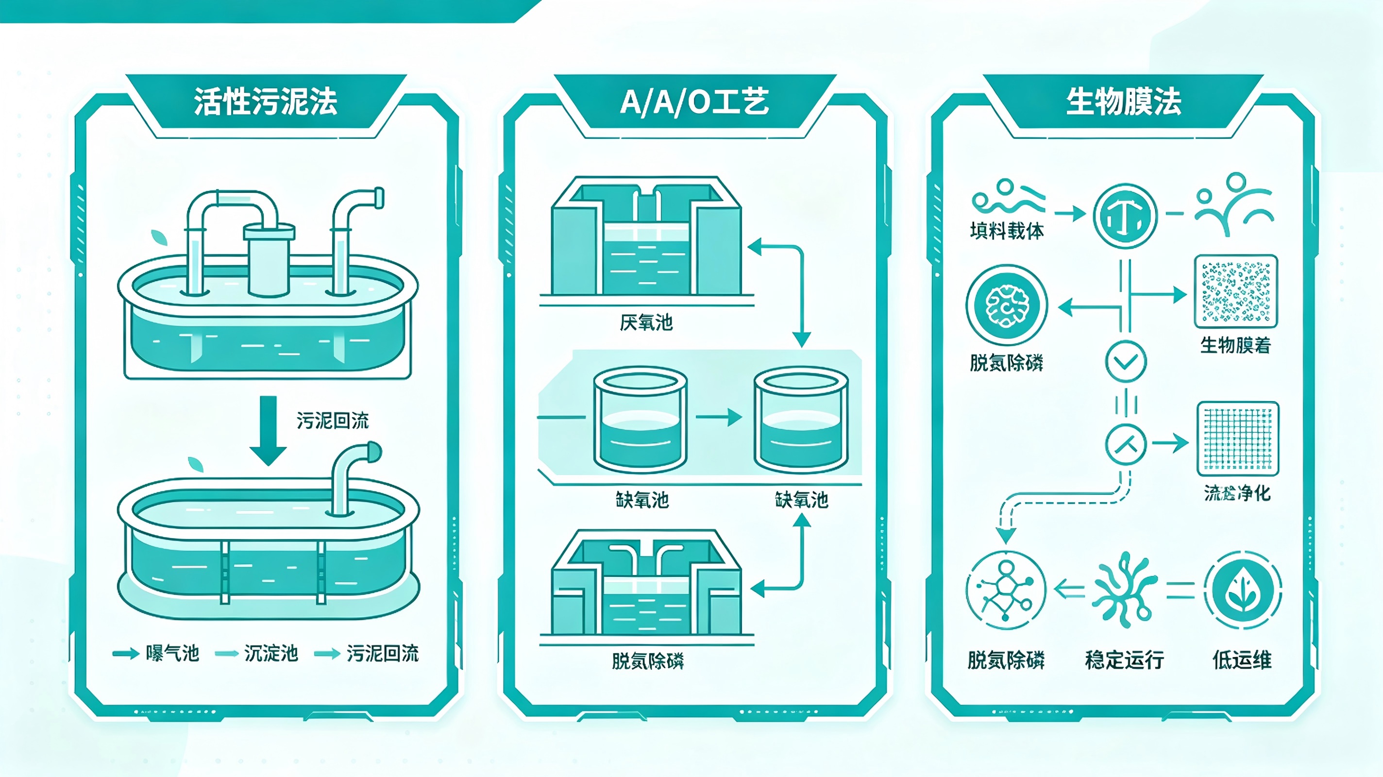 主流生物污水处理技术对比，看懂不同场景的净水优选方案